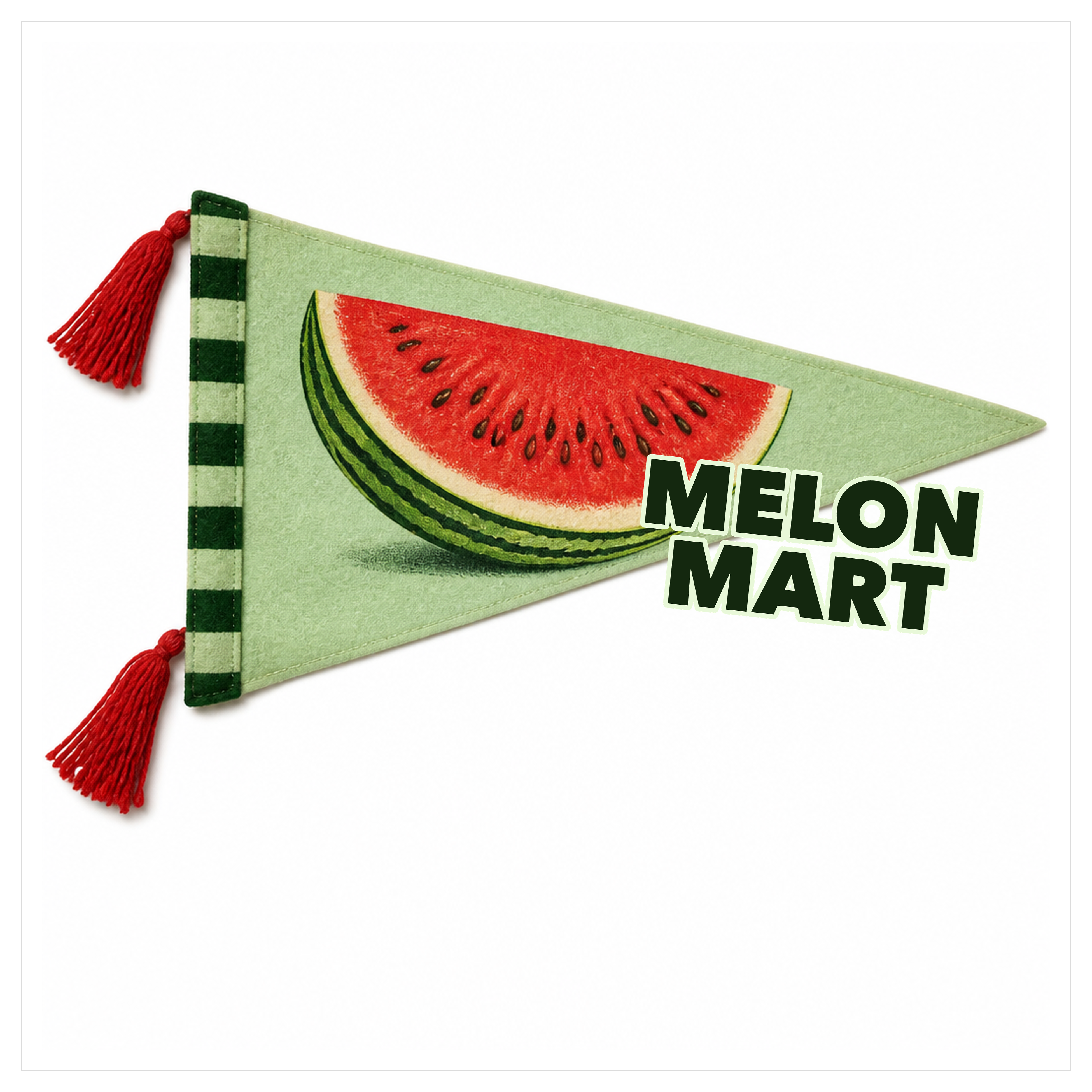 Melon Mart felt pennant